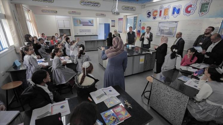 جانب من الزيارة إلى غزة