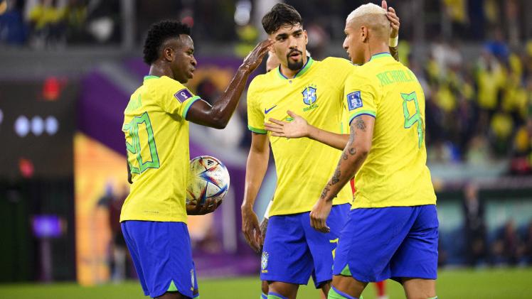 لقطة من مباراة البرازيل وكوريا الجنوبية