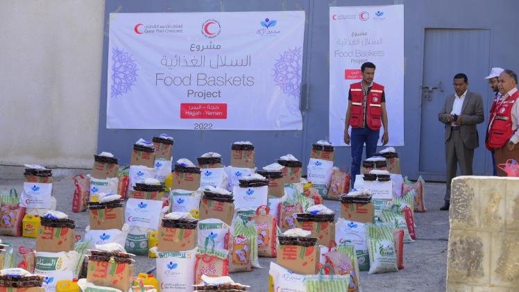 جانب من المساعدات