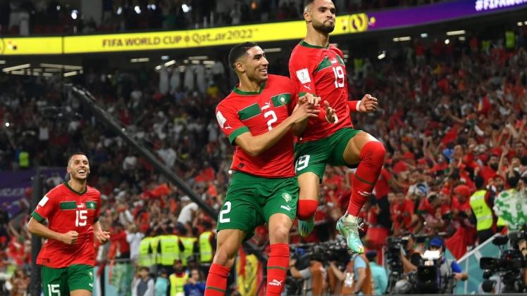 فرحة لاعبي المغرب