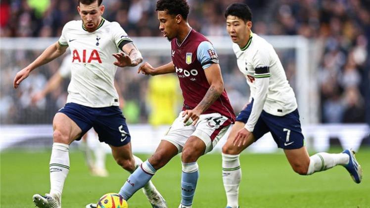 جانب من مباراة أستون فيلا وتوتنهام