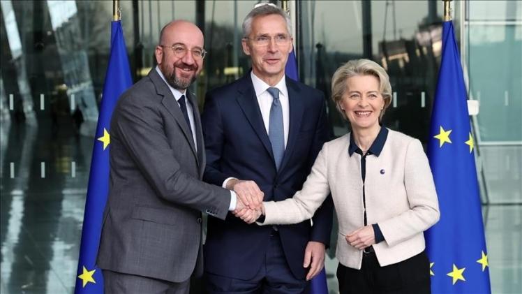 المشاركون في المؤتمر الصحفي