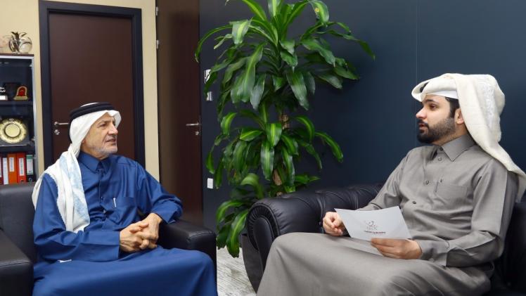 جانب من الحوار مع وكالة الأنباء القطرية قنا