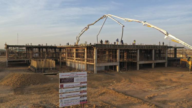 من عمليات البناء بالمستشفى