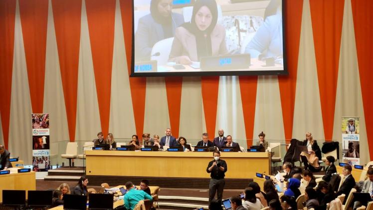 خلال كلمة سعادة الشيخة علياء أحمد بن سيف آل ثاني المندوبة الدائمة لدى الأمم المتحدة