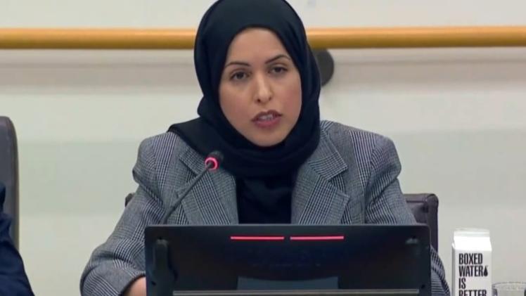 سعادة الشيخة علياء أحمد بن سيف آل ثاني المندوب الدائم لدولة قطر لدى الأمم المتحدة