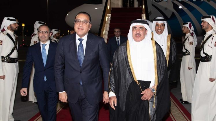 جانب من استقبال رئيس الوزراء المصري