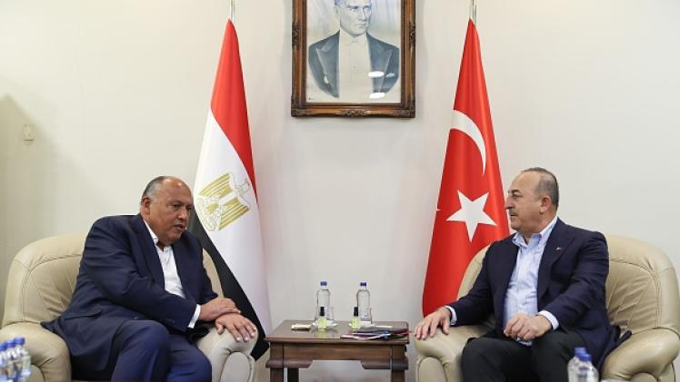 جانب من زيارة الوزير المصري إلى تركيا في فبراير الماضي