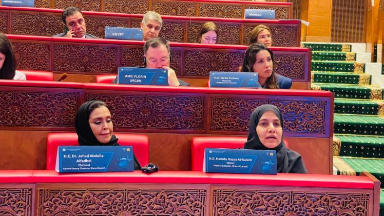 سعادة الدكتورة حمدة بنت حسن السليطي خلال المداخلة