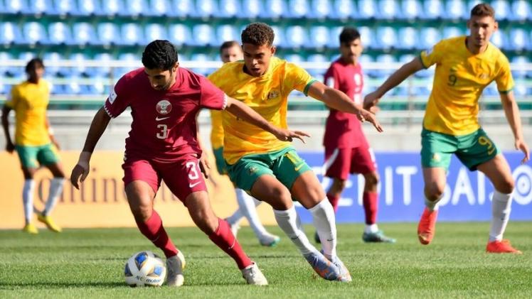 لقطة من مباراة منتخب قطر أمام أستراليا