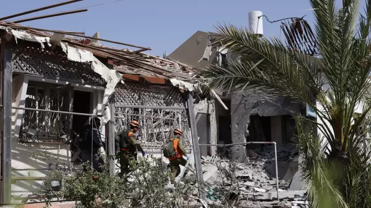 آثار قذائف غزة - صورة أرشيفية