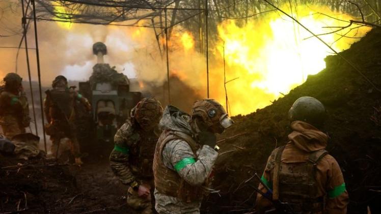 جنود أوكرانيون في باخموت