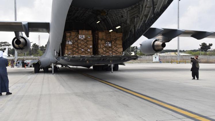 الطائرة القطرية بعد وصولها أفغانستان