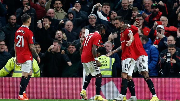 فرحة لاعبي مانشستر يونايتد