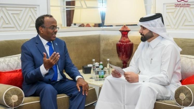 سعادة الوزير الصومالي في حديثه لوكالة الأنباء القطرية