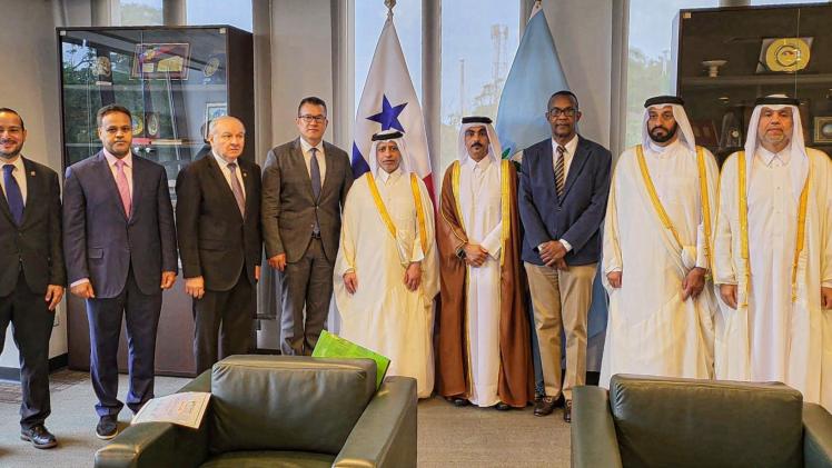 جانب من مشاركة الوفد القطري