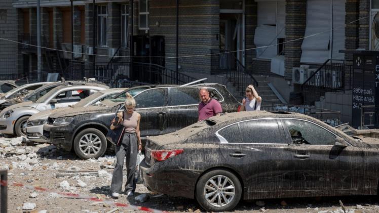 جانب من الأضرار التي ألحقتها المسيرات الأوكرانية بموسكو