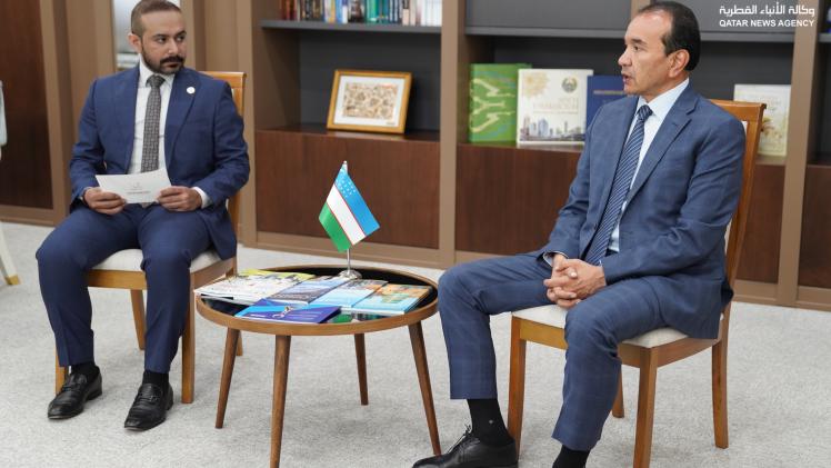 وزير الثقافة والسياحة في أوزبكستان خلال حديثه مع وكالة الأنباء القطرية