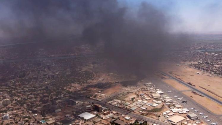 آثار الاشتباكات في السودان