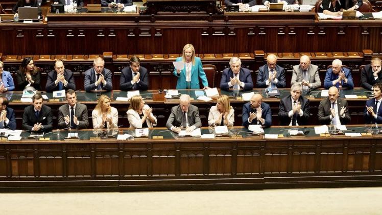 كلمة رئيسة الوزراء الإيطالية في البرلمان