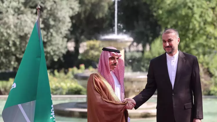 جانب من زيارة وزير الخارجية السعودي إلى طهران
