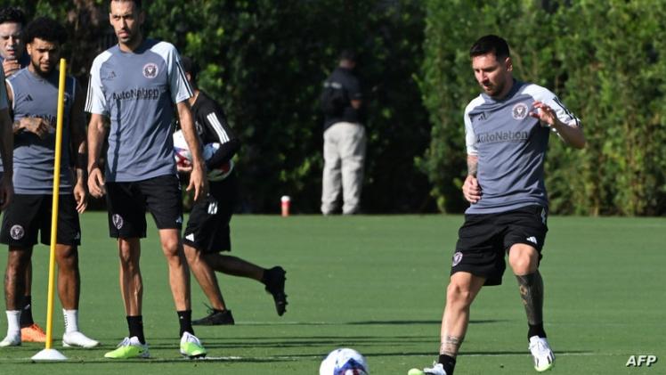 ميسي في التدريبات