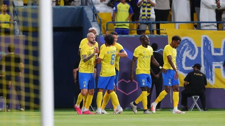 احتفال لاعبو النصر السعودي