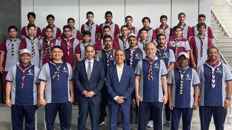 جانب من الوفد القطري المشارك في المخيم