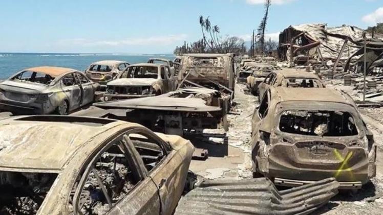 آثار الحرائق في جزر هاواي