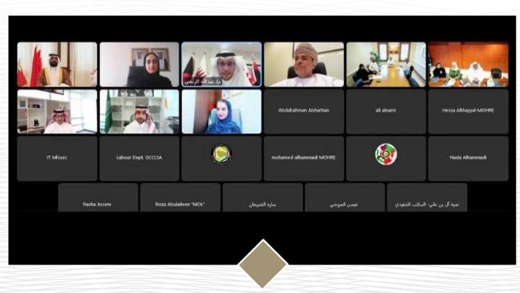 جانب من الاجتماع الافتراضي