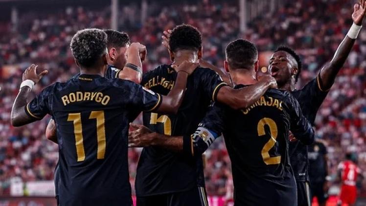 احتفال لاعبو ريال مدريد