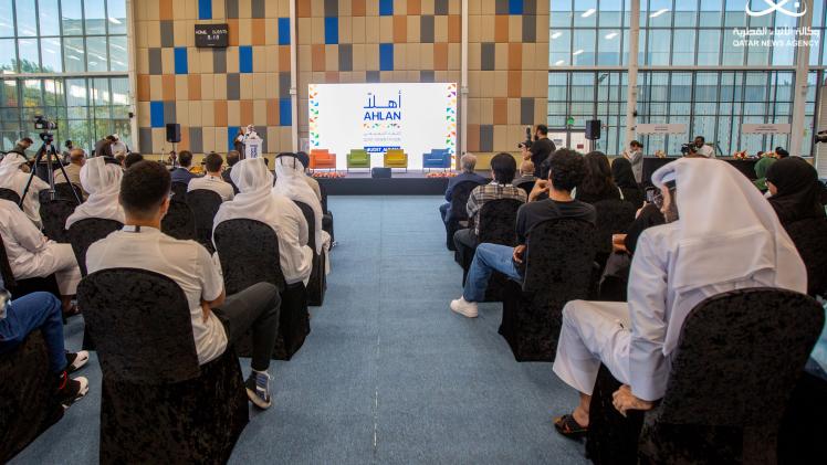 خلال حفل استقبال الطلاب الجدد