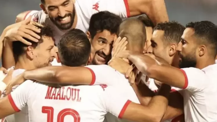 احتفال لاعبو منتخب تونس