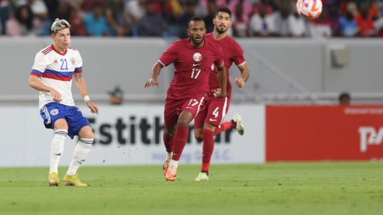 مباراة منتخب قطر مع نظيره الروسي