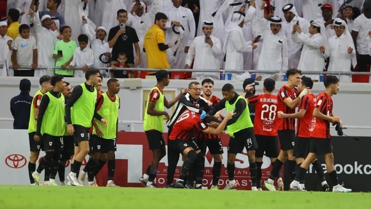 احتفال لاعبو الريان