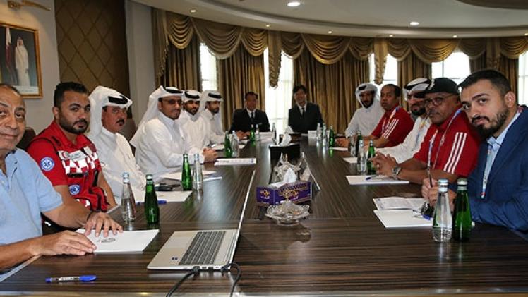 الاجتماع الفني لمباراة السد والشارقة