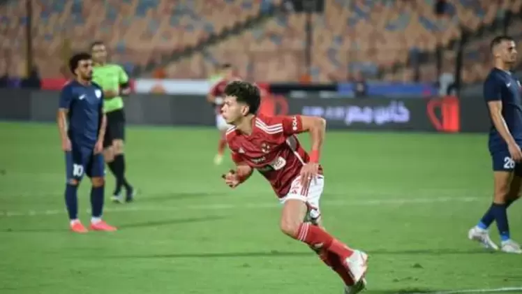 إمام عاشور بعد إحرازه الهدف الثالث للأهلي