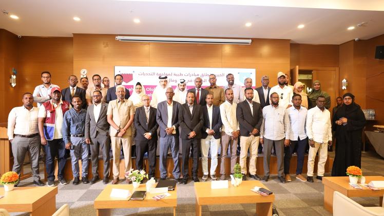 صورة جماعية عقب حفل تدشين المبادرات الصحية الجديدة