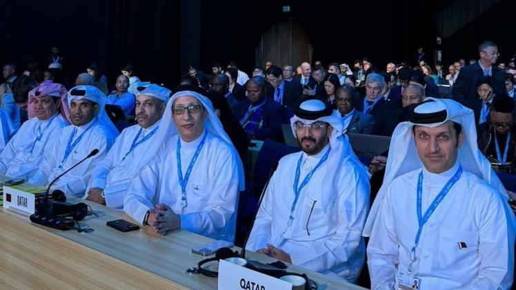 الوفد القطري المشارك في المؤتمر