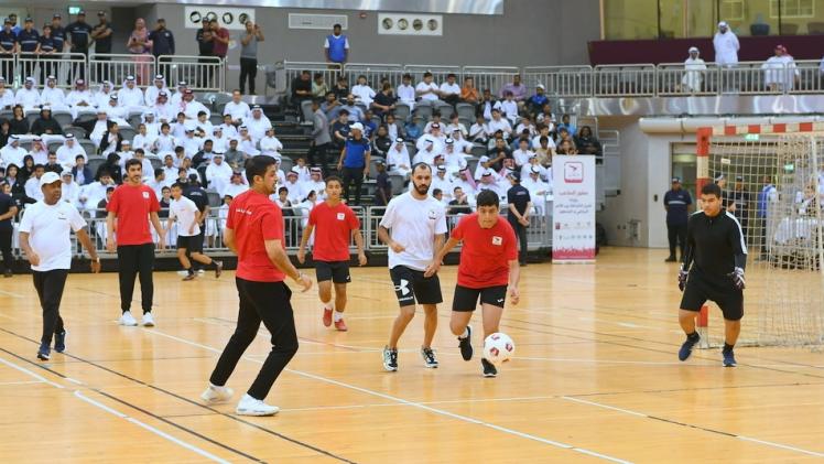 جانب من فعالية تدريب "صقور الملاعب"