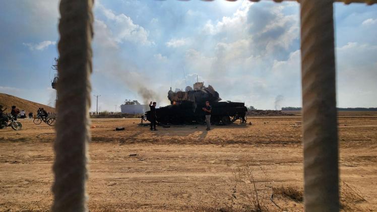 دبابة ميركافا إسرائيلية دمرتها القسام