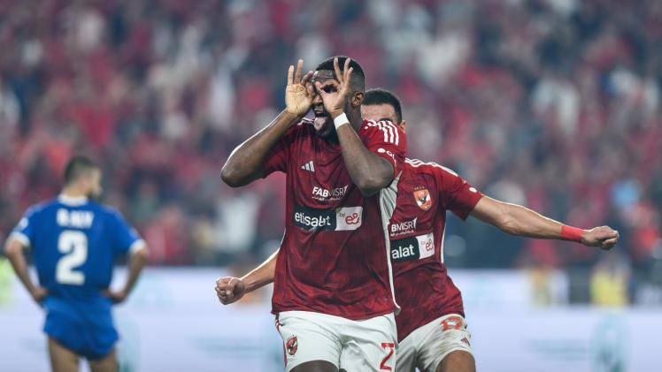 احتفال لاعبي الأهلي من مباراة اليوم