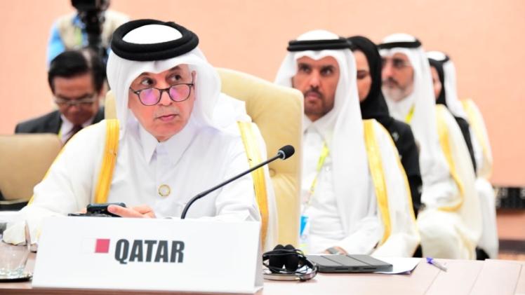 سعادة السيد سلطان بن سعد المريخي وزير الدولة للشؤون الخارجية