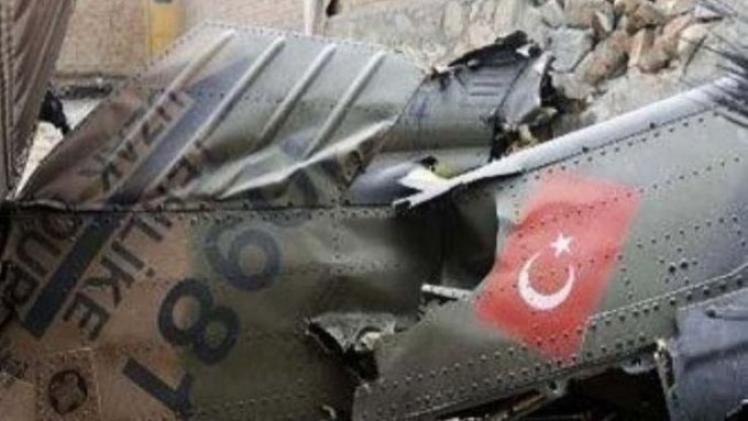 المروحية بعد تحطمها