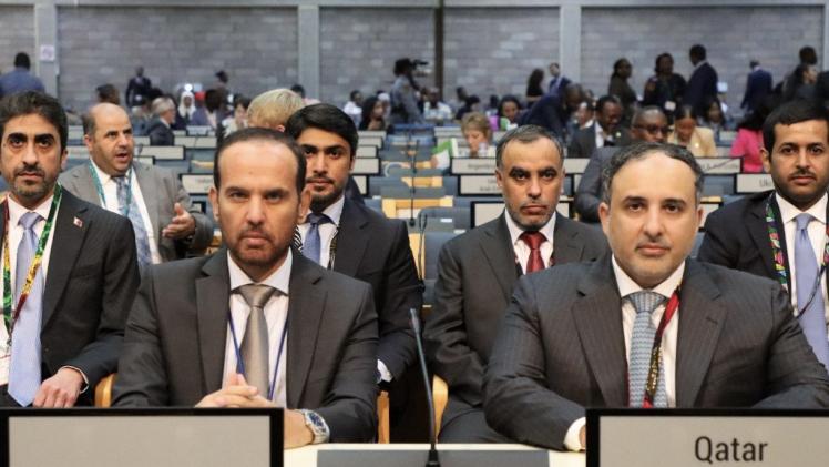 الوفد القطري المشارك بالاجتماع