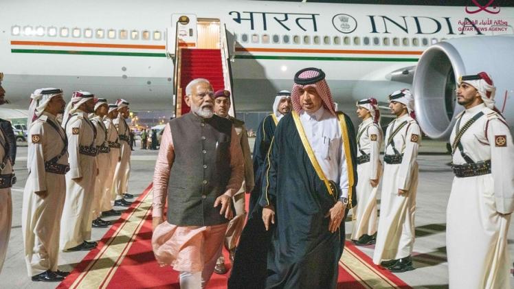 جانب من مراسم الاستقبال