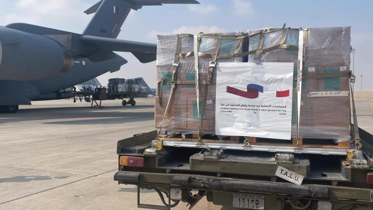 جانب من المساعدات