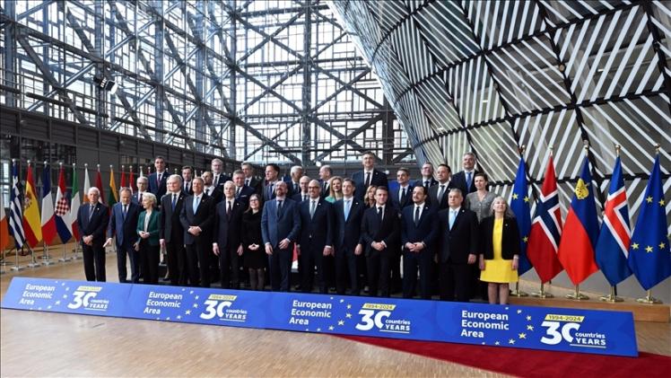 جانب من اجتماع قادة أوروبا