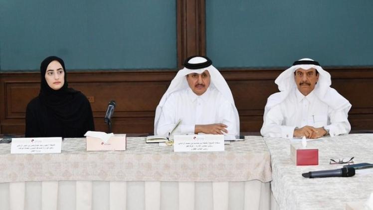 جانب من اللقاء المشترك الذي جمع غرفة قطر مع وزارة العمل