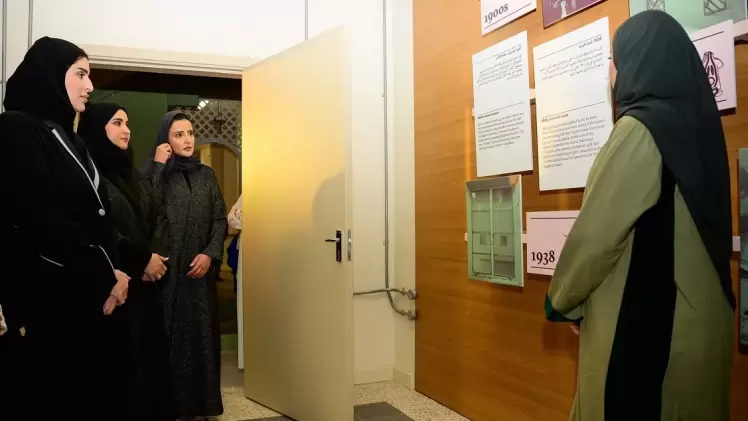 سعادة وزير التنمية الاجتماعية والأسرة خلال افتتاح قاعة آمنة الجيدة